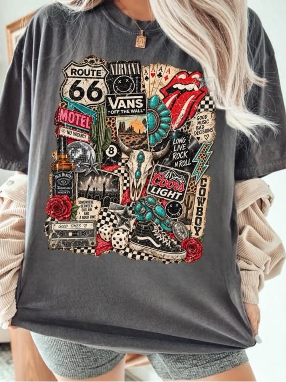 Comfort Colors Rock Collage Tshirt 2X 3X